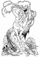 A coloring page of quest for camelot
